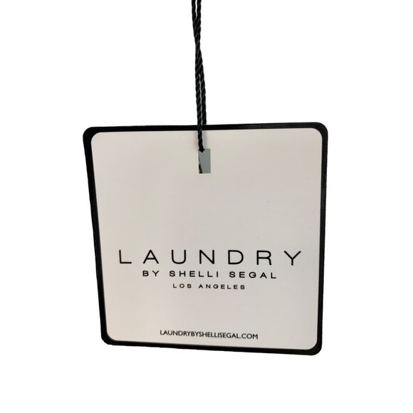 Laundry By Shelli Segal Womens Size 6 Black & White Metallic Halter Dress 7809 - Picture 6 of 15